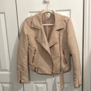 LC LAUREN CONRAD pink/tan suede jacket